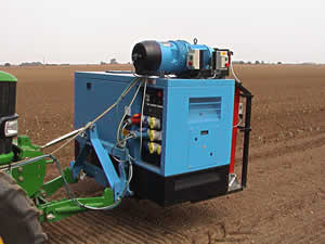 Front linkage mounted diesel generator